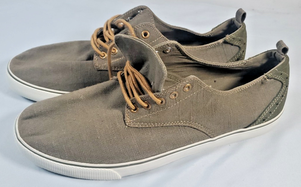 GAP Factory Gray Canvas Lace Up Fashion Sneakers Men’s Size 11